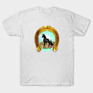 Golden Horseshoe and Horse T-Shirt